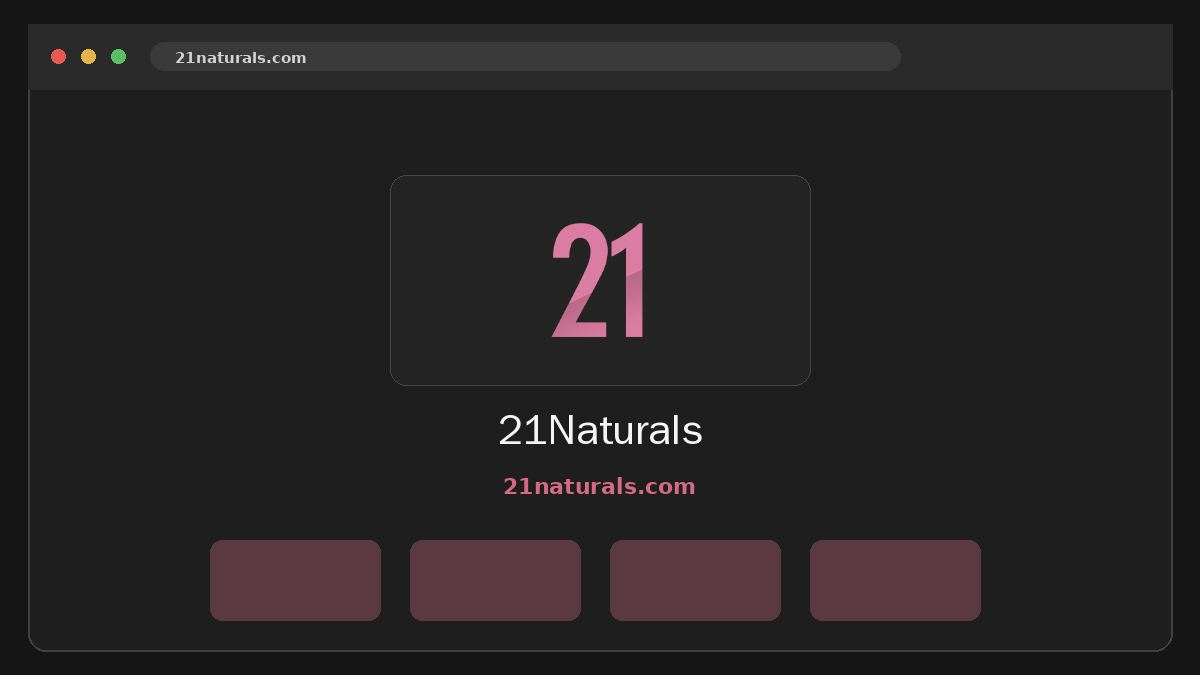21Naturals · Aperçu du site