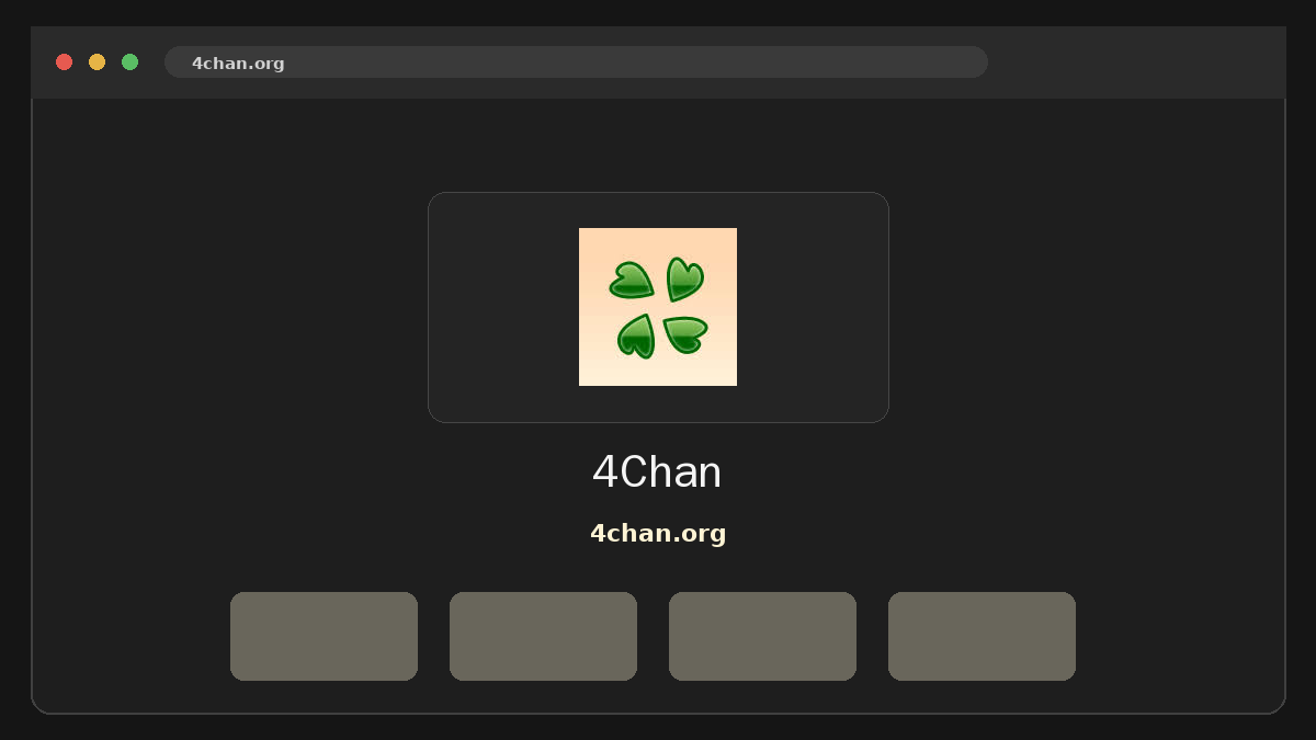 4Chan · Aperçu du site
