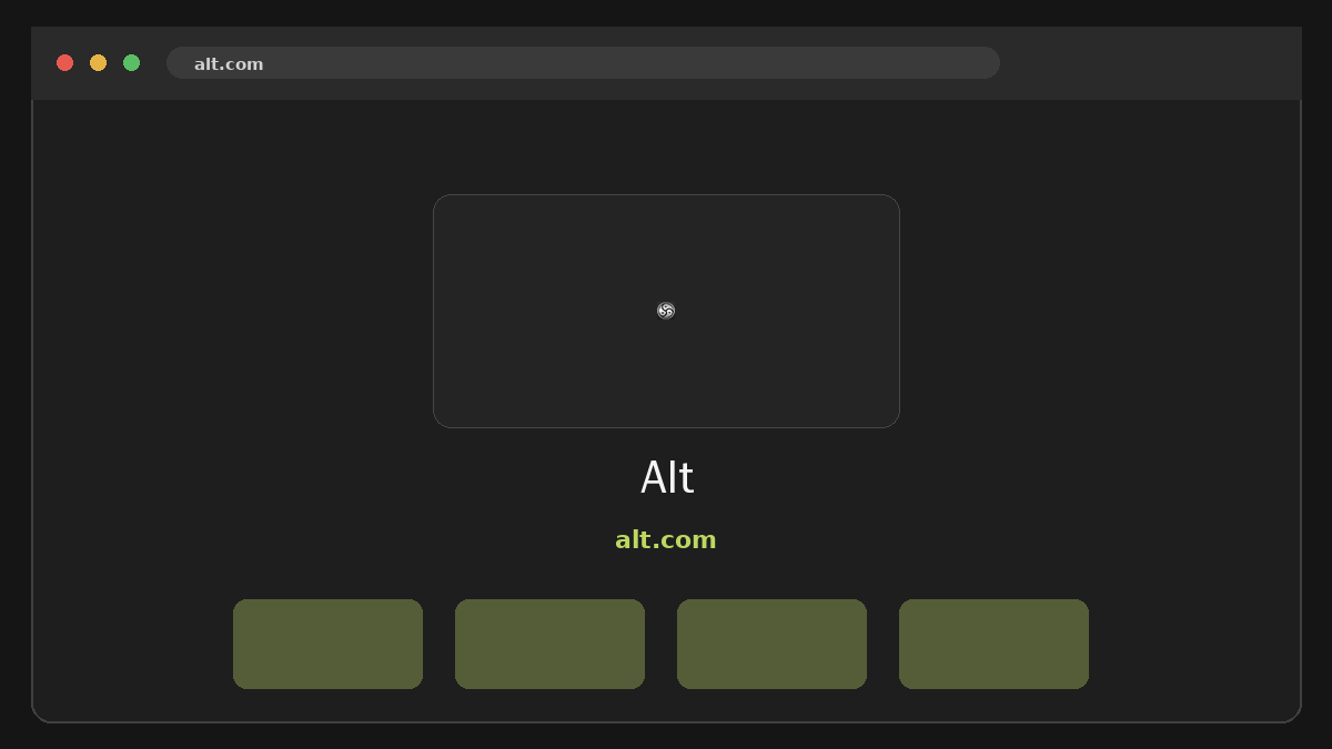 Alt · Aperçu du site