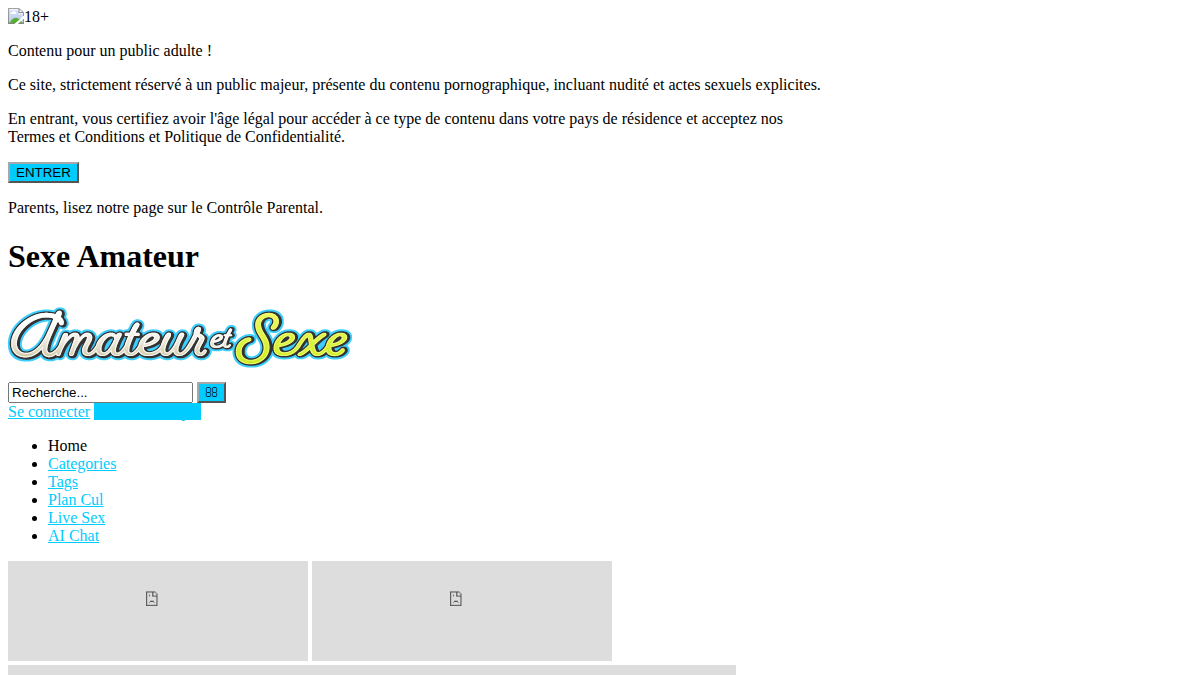 AmateurEtSexe · Aperçu du site