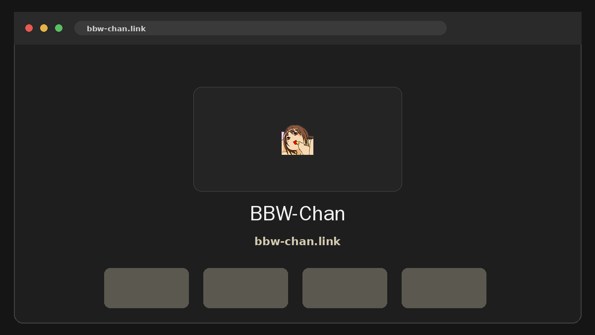 BBW-Chan · Aperçu du site