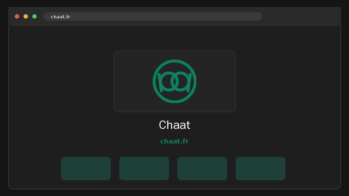 Chaat · Aperçu du site