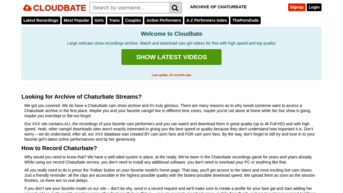 CloudBate · Aperçu du site