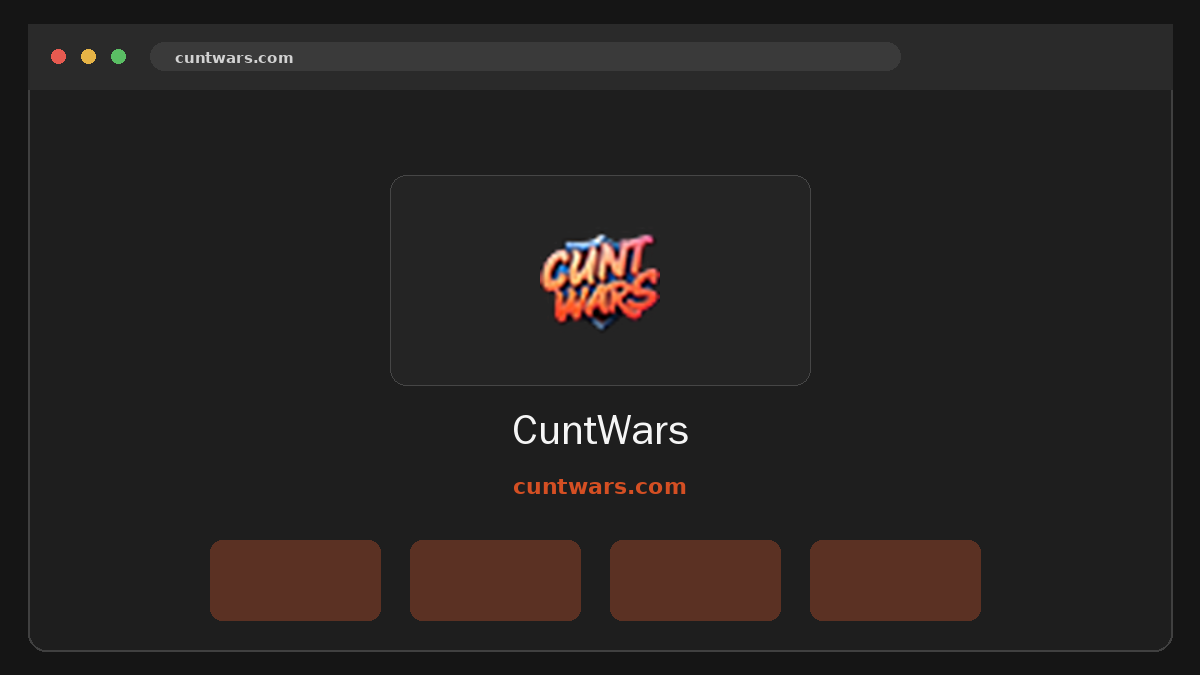 CuntWars · Aperçu du site