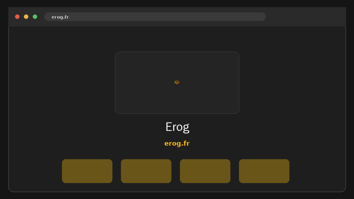 Erog · Aperçu du site