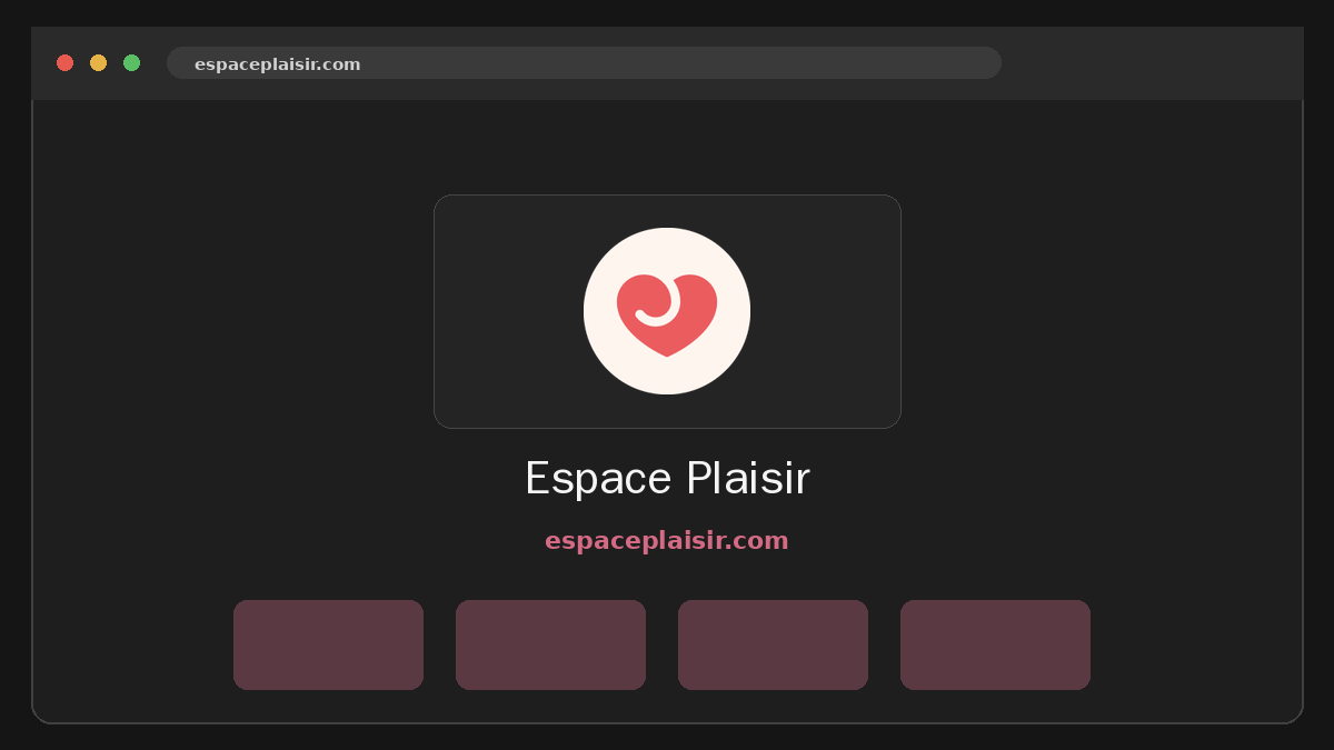 Espace Plaisir · Aperçu du site
