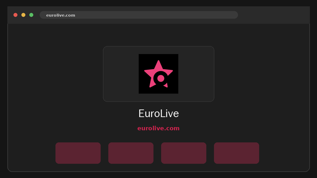 EuroLive · Aperçu du site