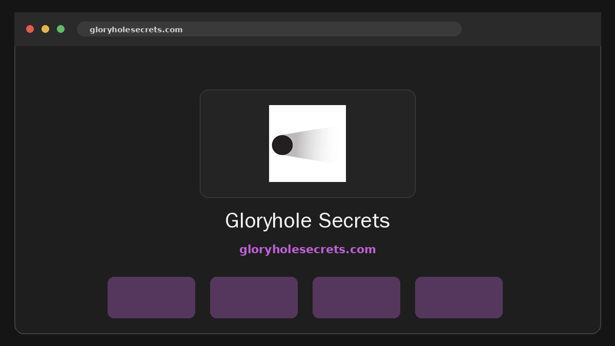 Gloryhole Secrets · Aperçu du site