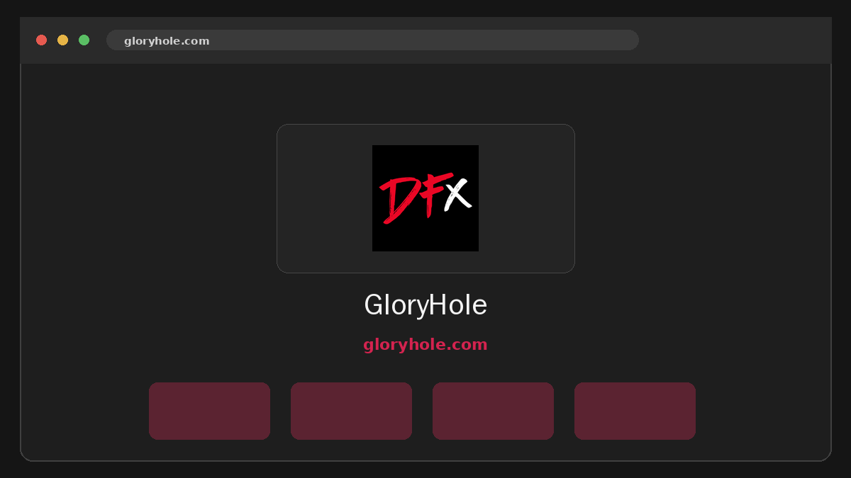 GloryHole · Aperçu du site