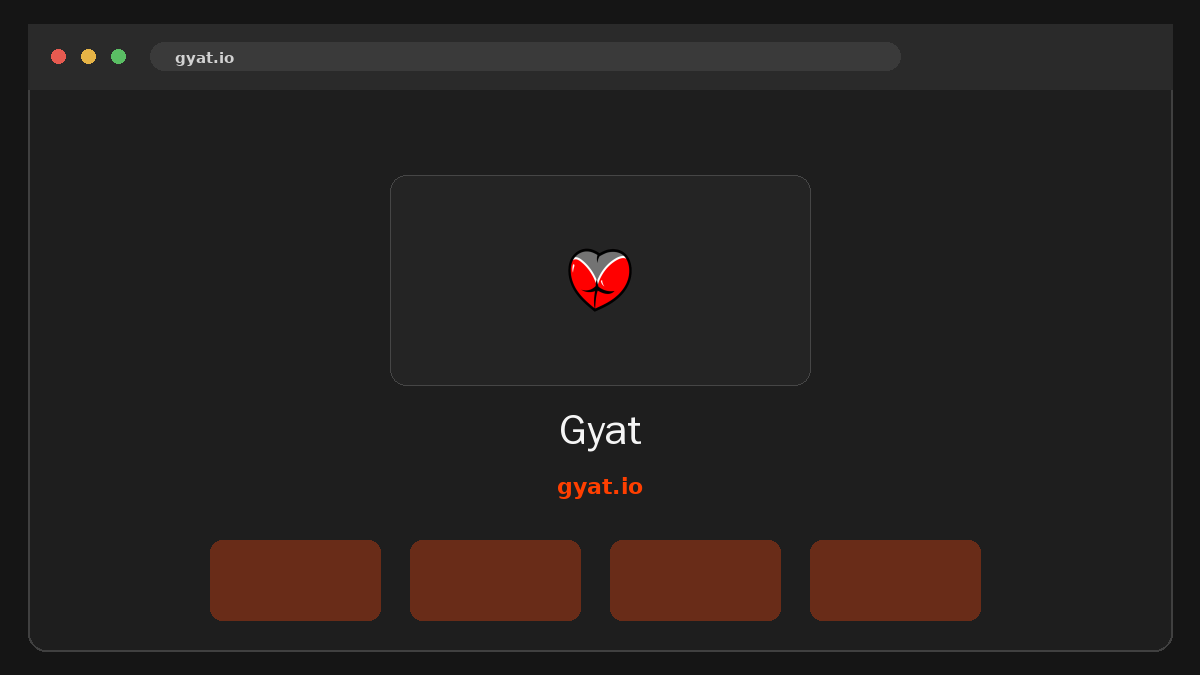 Gyat · Aperçu du site