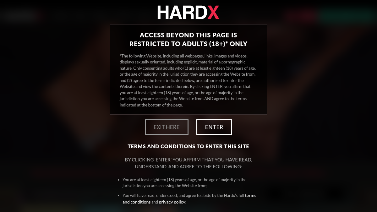 HardX · Aperçu du site