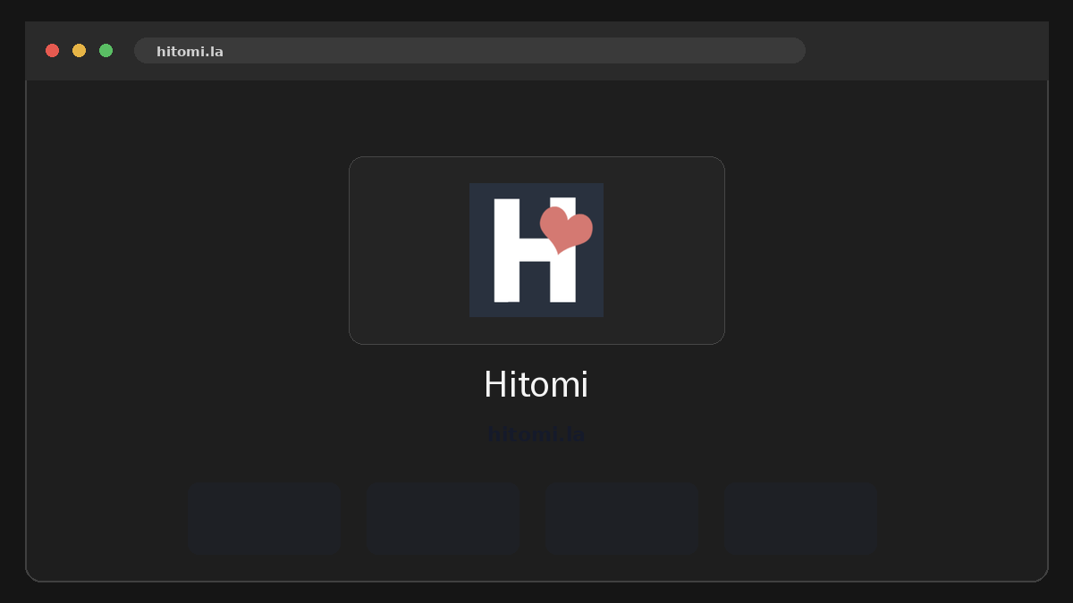 Hitomi · Aperçu du site