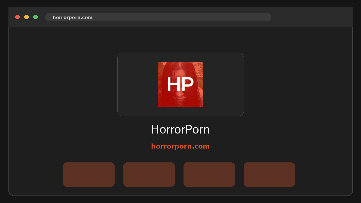 HorrorPorn · Aperçu du site