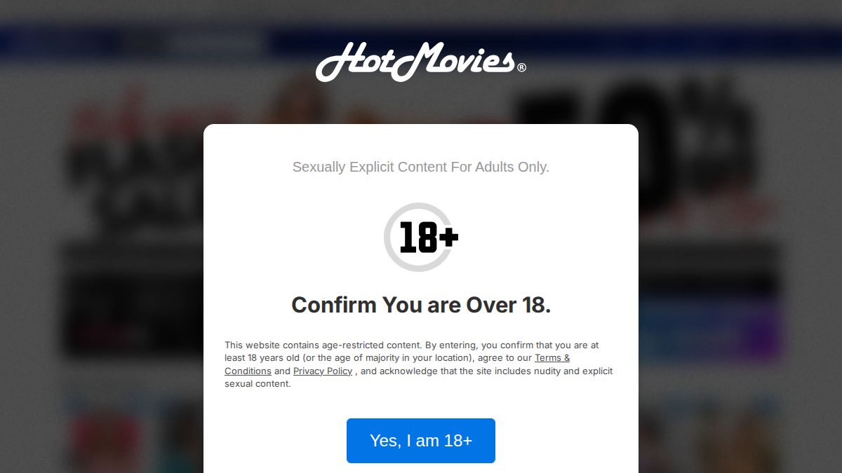 HotMovies · Aperçu du site