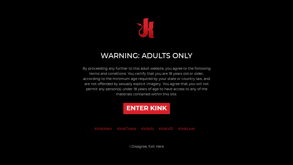Kink · Aperçu du site