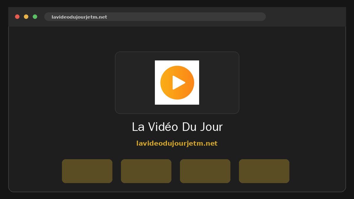 La Vidéo Du Jour · Aperçu du site
