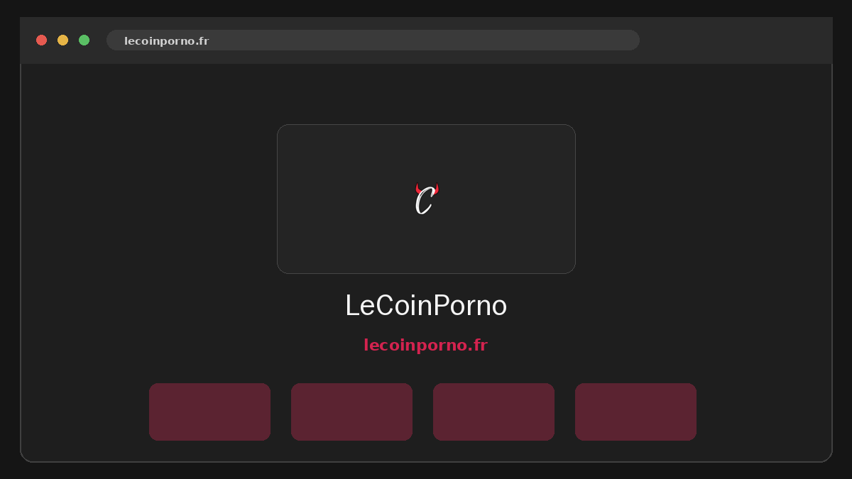 LeCoinPorno · Aperçu du site