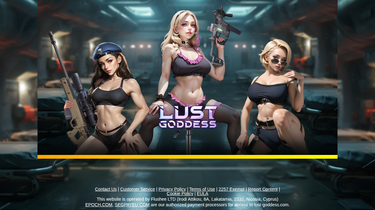 Lust Goddess · Aperçu du site