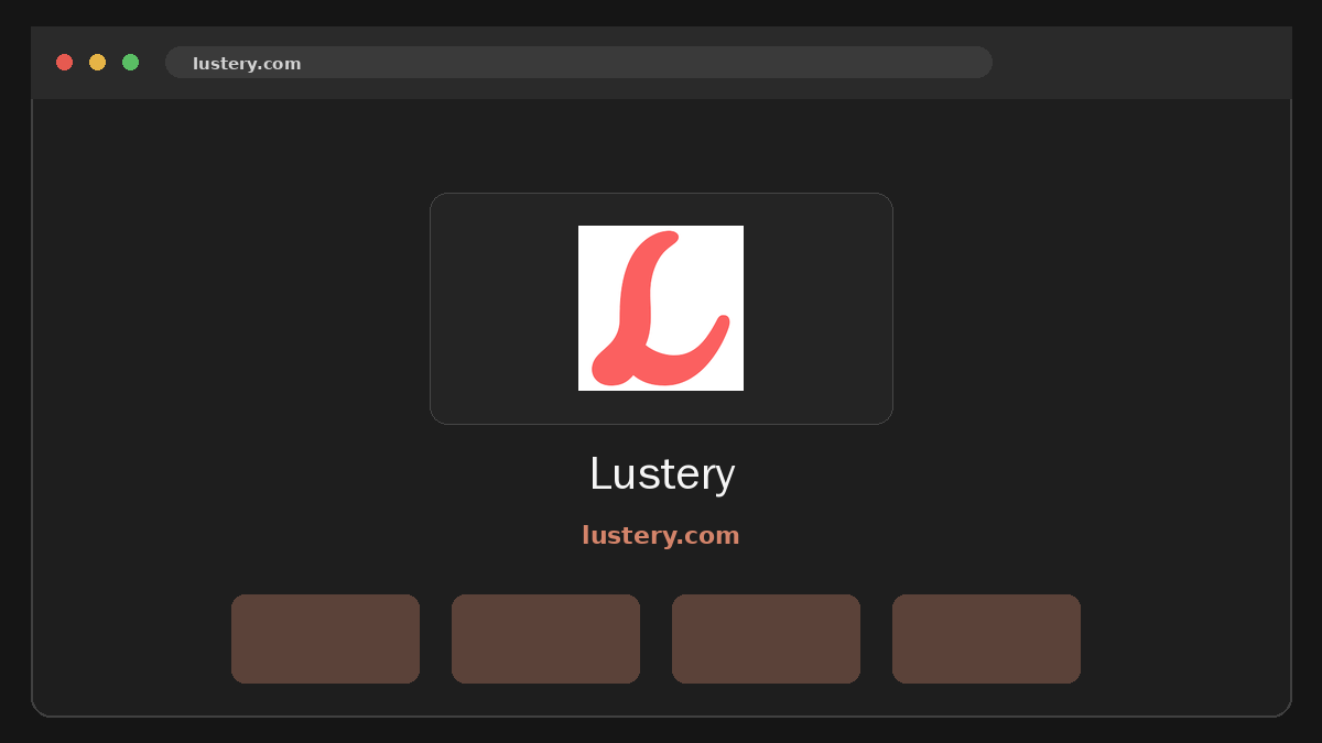 Lustery · Aperçu du site