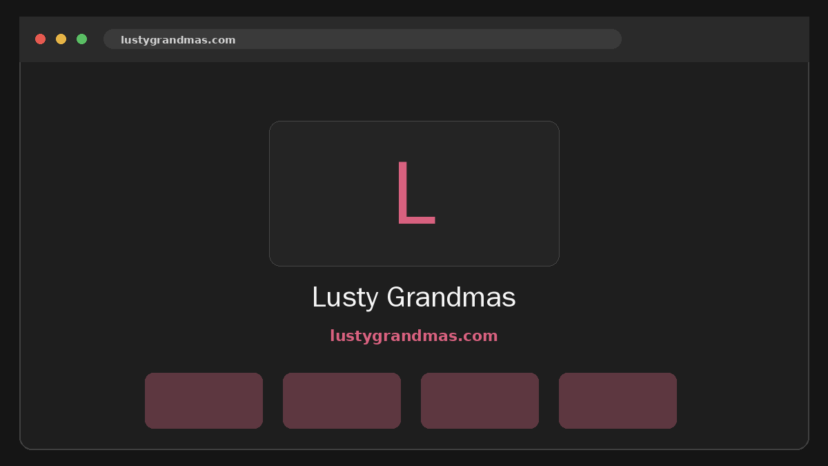 Lusty Grandmas · Aperçu du site