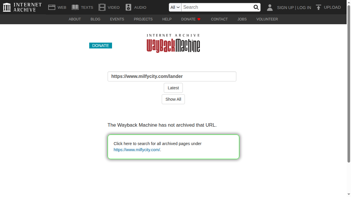 Milfy City · Aperçu du site