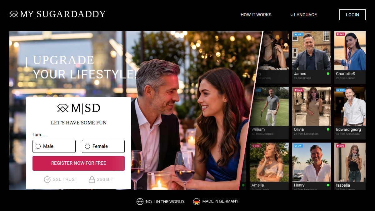 MySugarDaddy · Aperçu du site