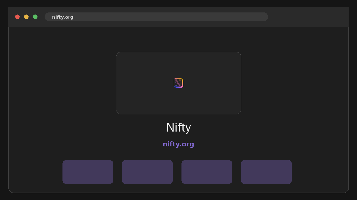 Nifty · Aperçu du site