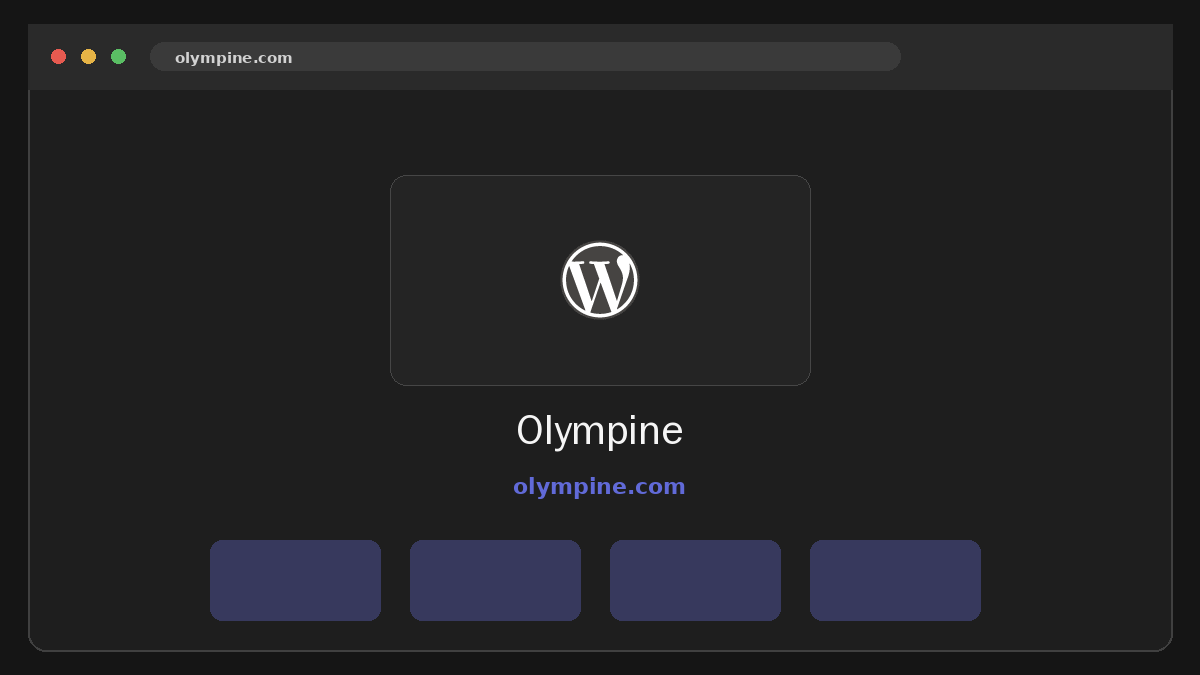 Olympine · Aperçu du site