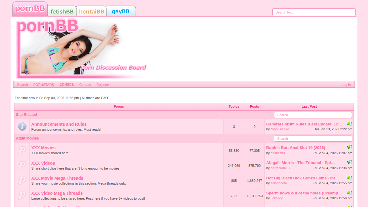 PornBB · Aperçu du site