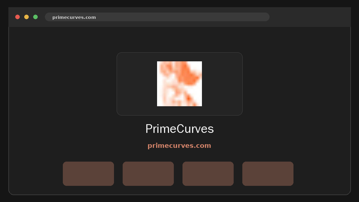PrimeCurves · Aperçu du site