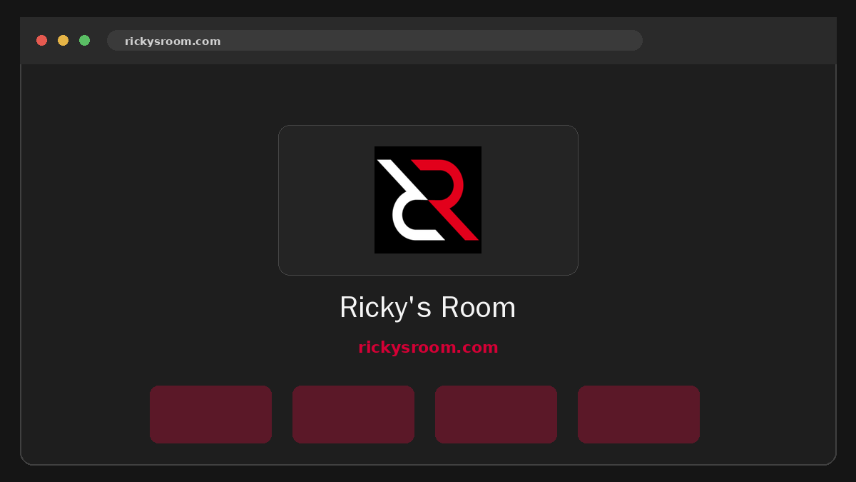 Ricky's Room · Aperçu du site