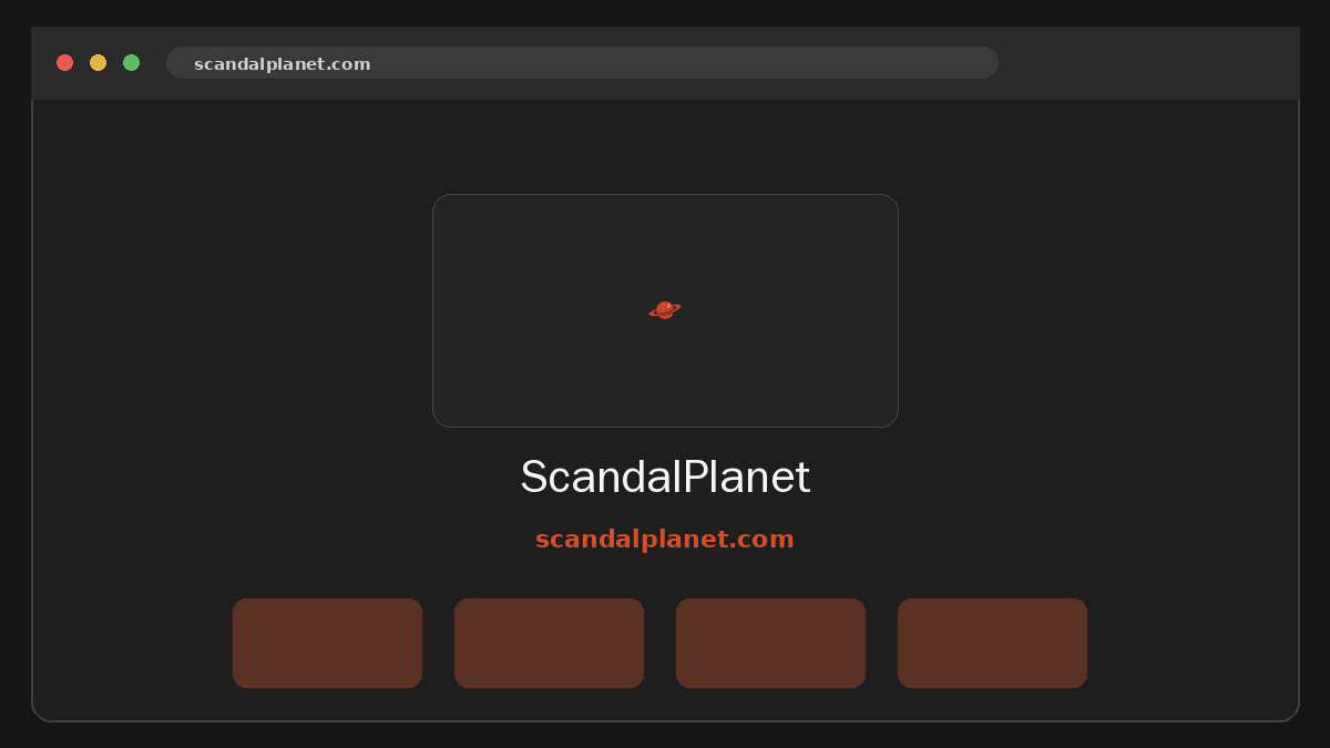 ScandalPlanet · Aperçu du site
