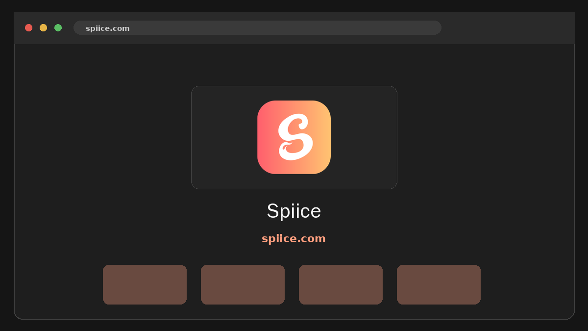 Spiice · Aperçu du site