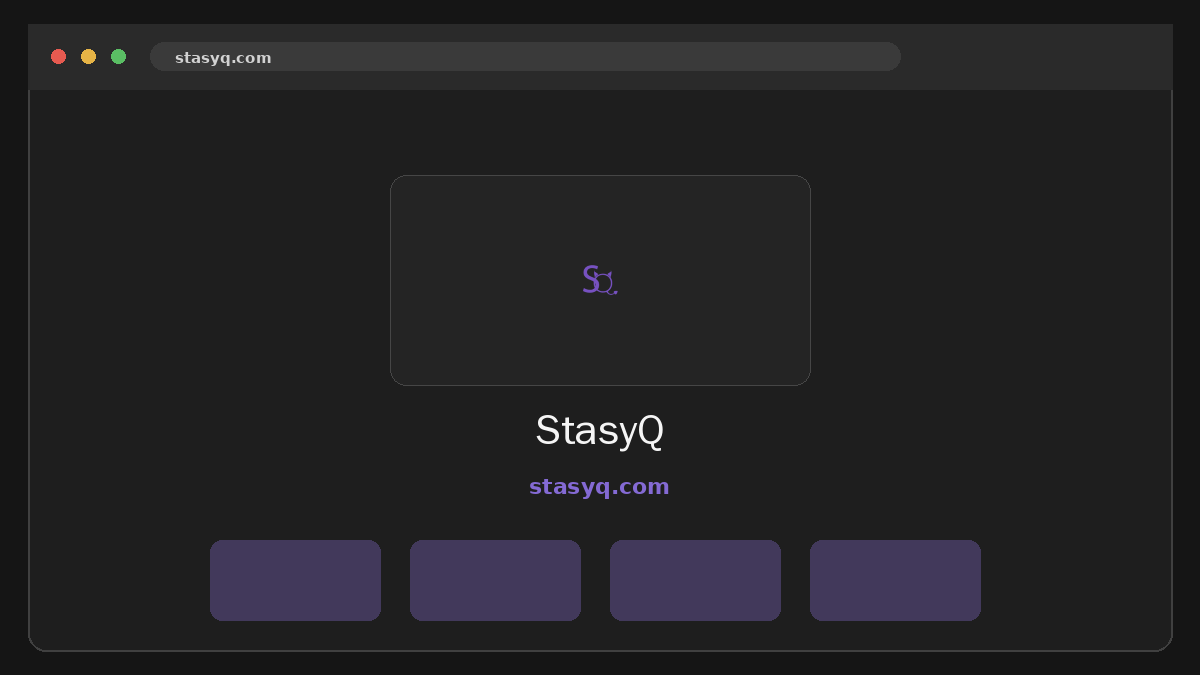 StasyQ · Aperçu du site