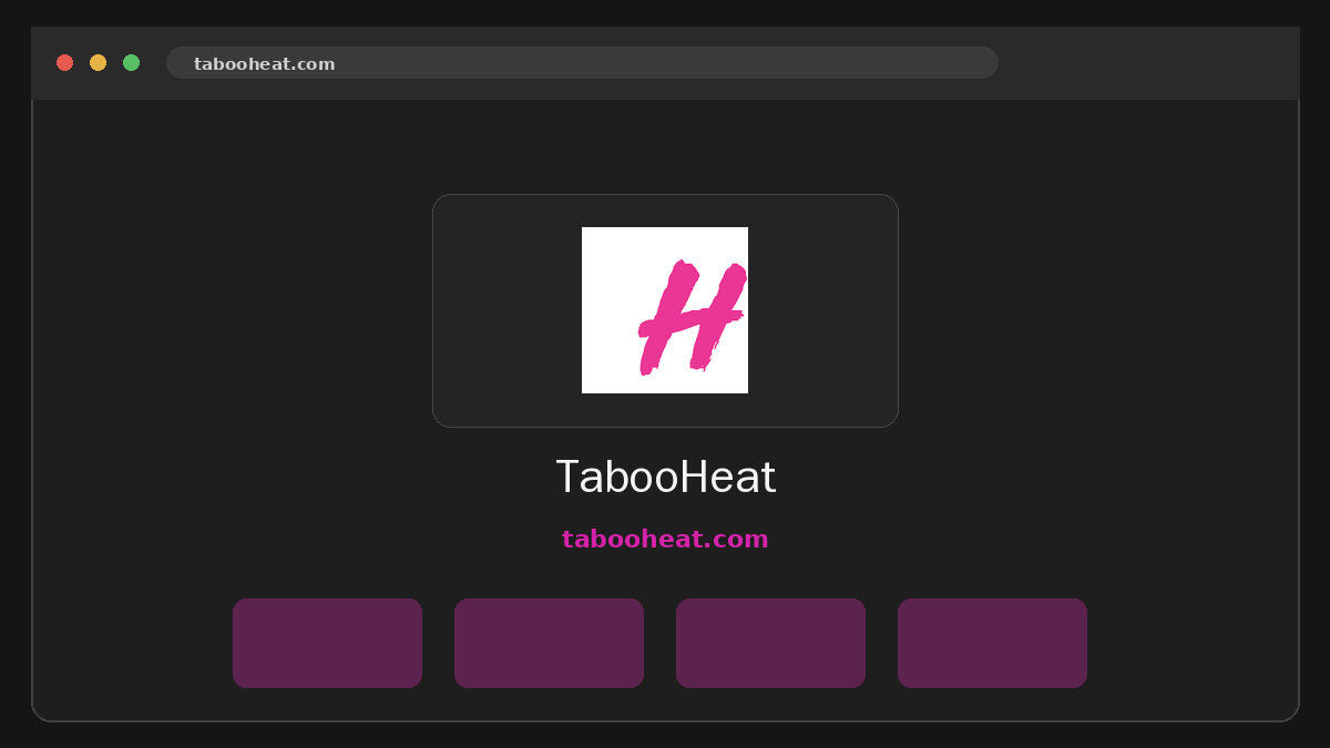 TabooHeat · Aperçu du site