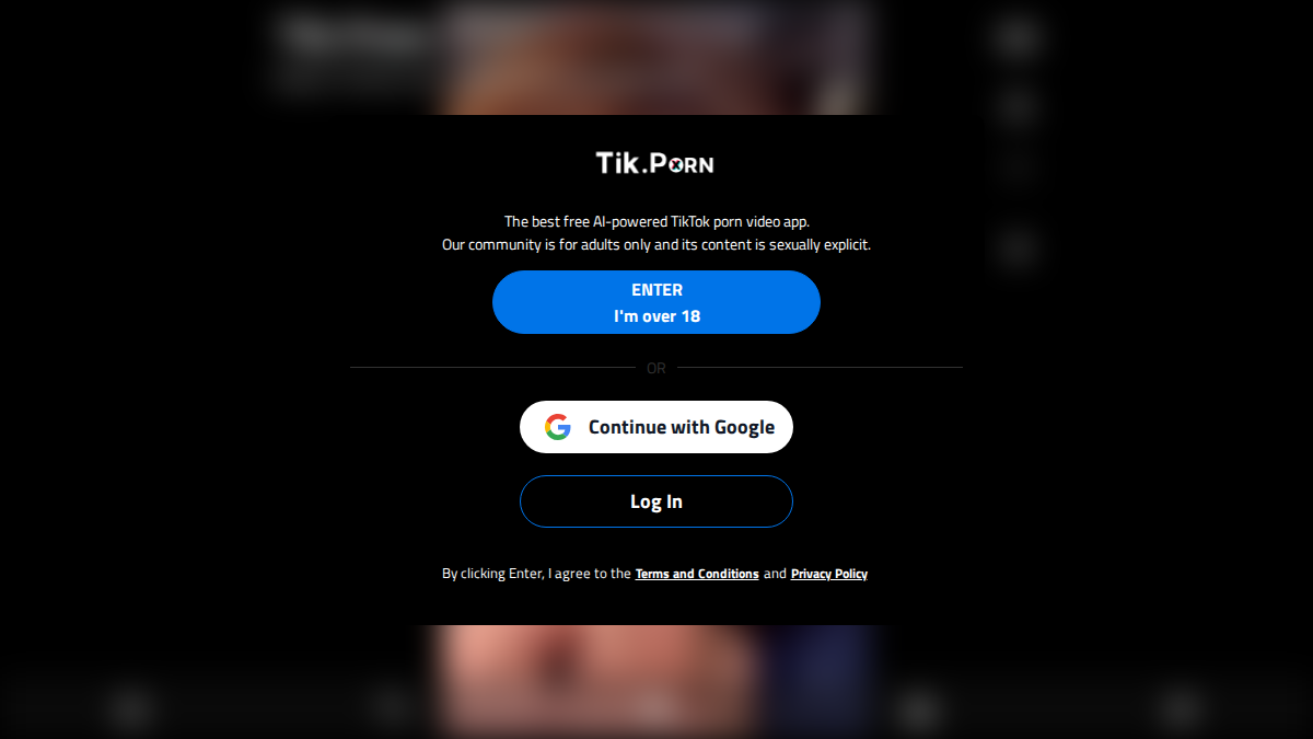 Tik Porn · Aperçu du site