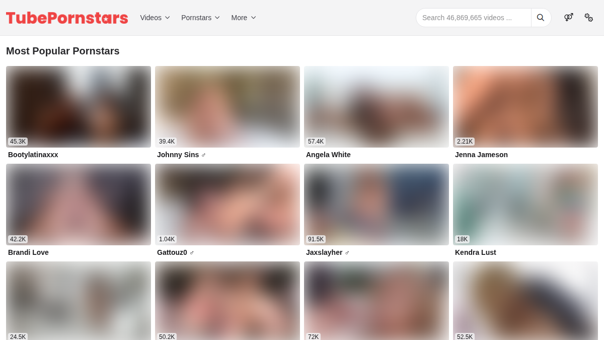 TubePornstars · Aperçu du site