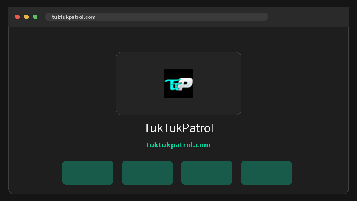 TukTukPatrol · Aperçu du site