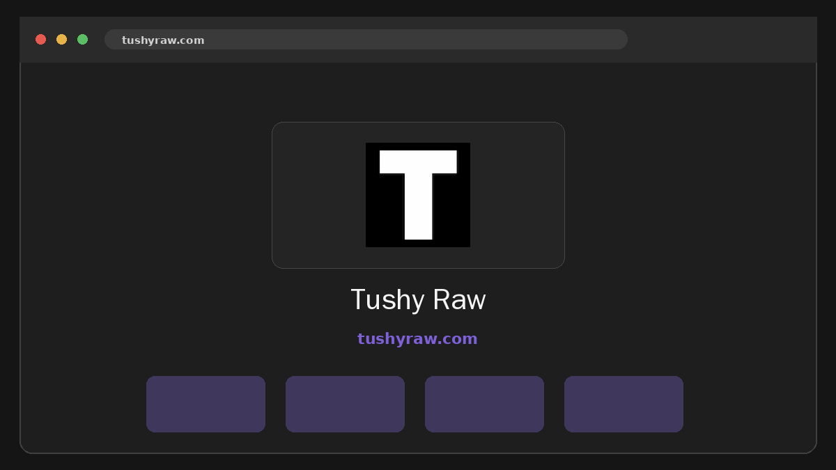 Tushy Raw · Aperçu du site