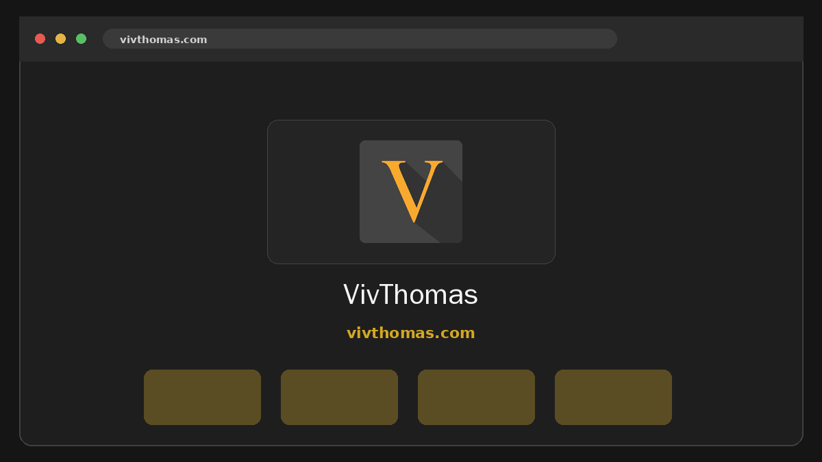 VivThomas · Aperçu du site