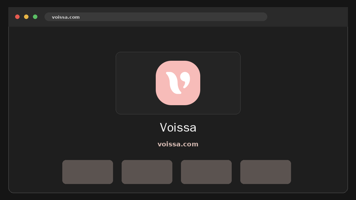Voissa · Aperçu du site