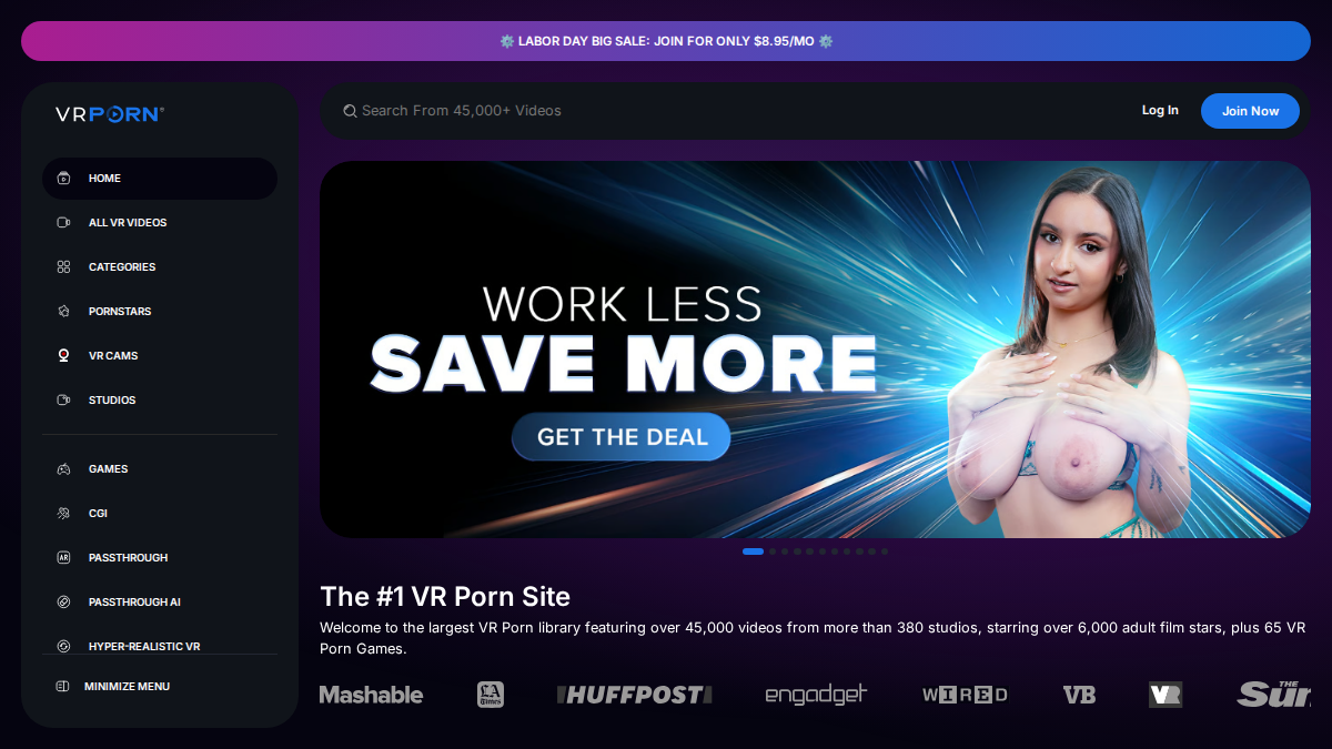 VRporn · Aperçu du site