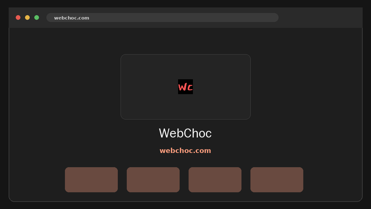 WebChoc · Aperçu du site