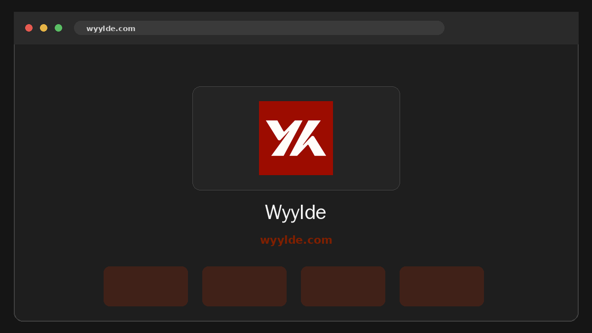 Wyylde · Aperçu du site