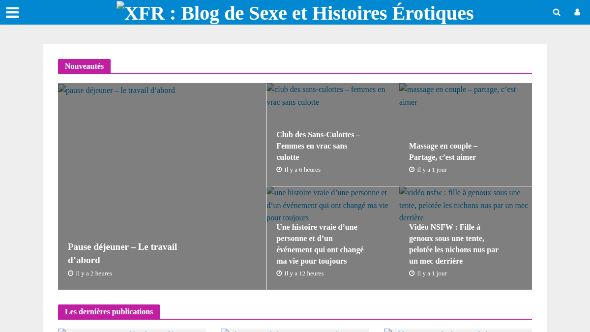XFR · Aperçu du site