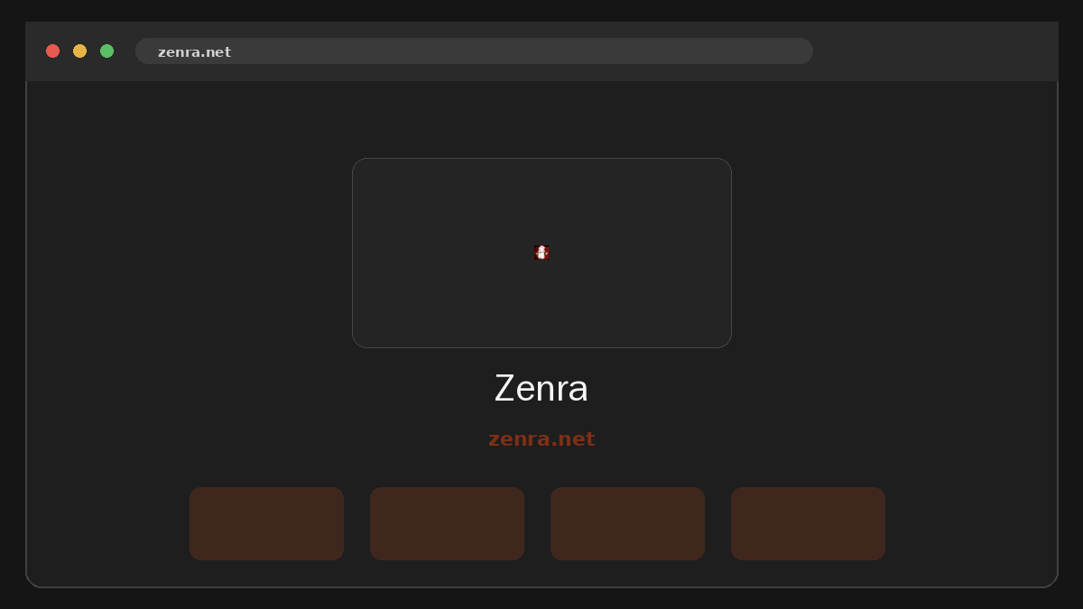 Zenra · Aperçu du site