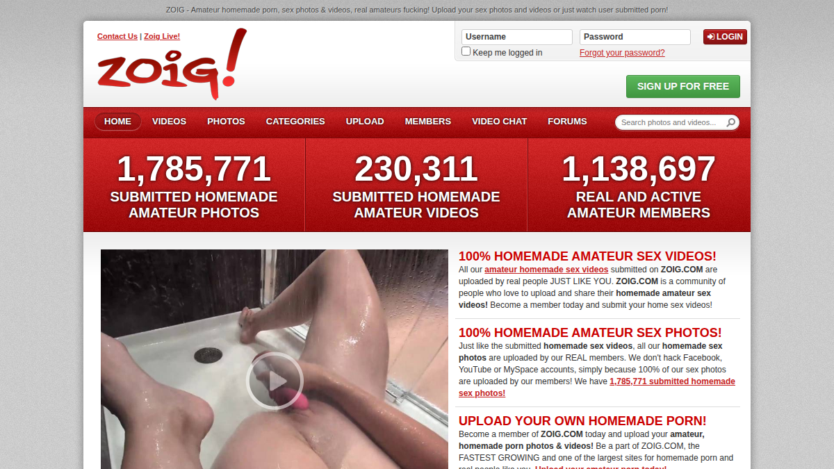Zoig · Aperçu du site